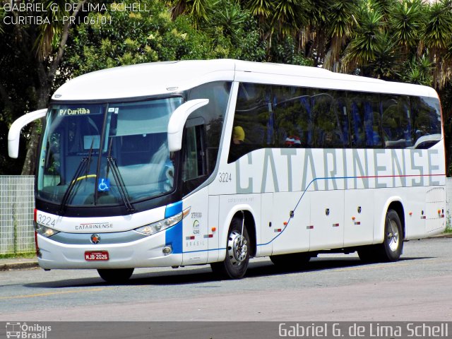 Auto Viação Catarinense 3224 na cidade de Curitiba, Paraná, Brasil, por Gabriel Giacomin de Lima. ID da foto: 4325785.