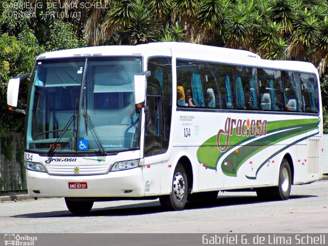 Viação Graciosa 134 na cidade de Curitiba, Paraná, Brasil, por Gabriel Giacomin de Lima. Número da foto: #4325804.