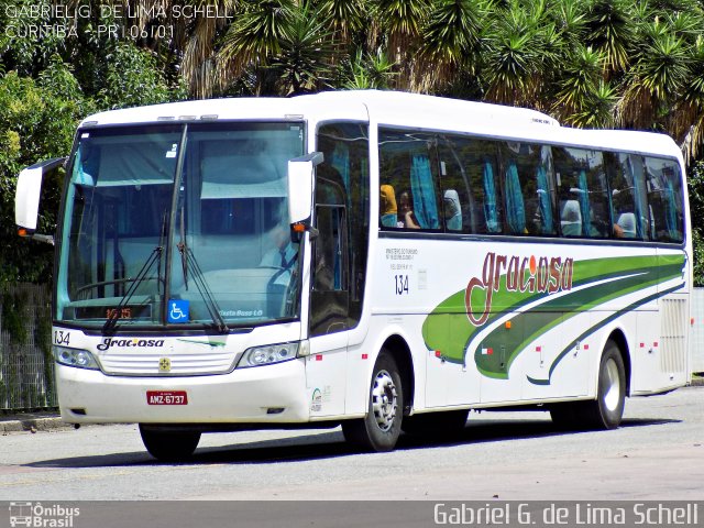 Viação Graciosa 134 na cidade de Curitiba, Paraná, Brasil, por Gabriel Giacomin de Lima. ID da foto: 4325804.