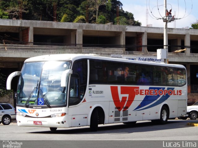 Viação Teresópolis RJ 203.061 na cidade de Teresópolis, Rio de Janeiro, Brasil, por Lucas Lima. Número da foto: #4325606.