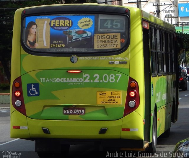 Santo Antônio Transportes Niterói 2.2.087 na cidade de Niterói, Rio de Janeiro, Brasil, por André Luiz Gomes de Souza. ID da foto: 4325628.