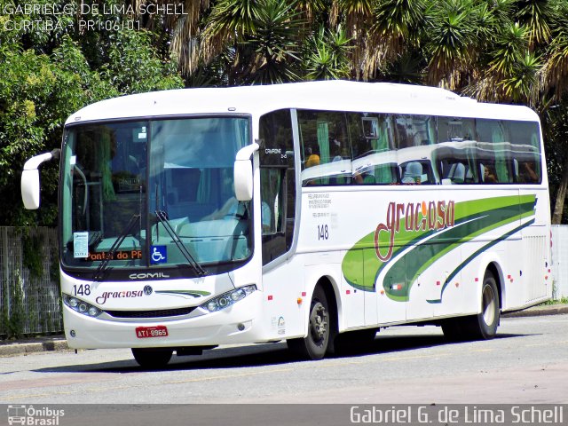 Viação Graciosa 148 na cidade de Curitiba, Paraná, Brasil, por Gabriel Giacomin de Lima. ID da foto: 4325766.