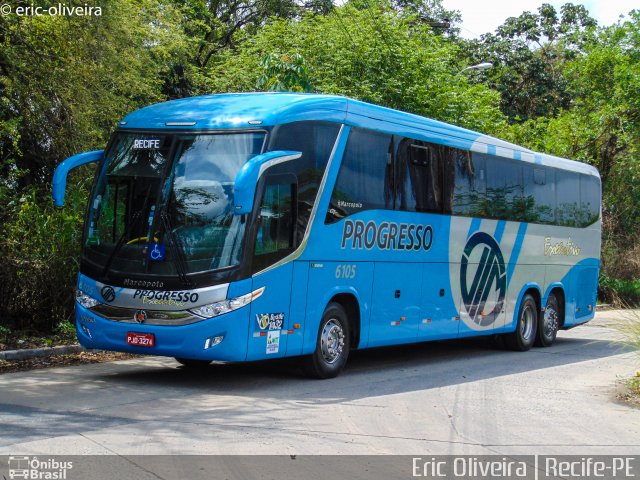 Auto Viação Progresso 6105 na cidade de Recife, Pernambuco, Brasil, por Eric Oliveira. Número da foto: #4326640.