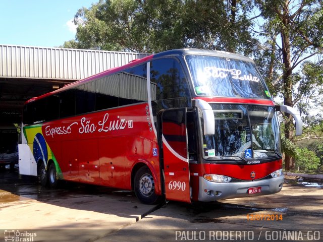 Expresso São Luiz 6990 na cidade de Goiânia, Goiás, Brasil, por Paulo Roberto de Morais Amorim. Número da foto: #4326862.