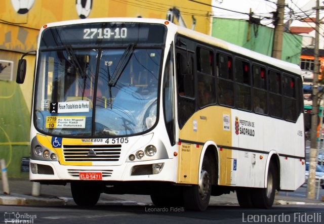 Allibus Transportes 4 5105 na cidade de São Paulo, São Paulo, Brasil, por Leonardo Fidelli. Número da foto: #4328207.