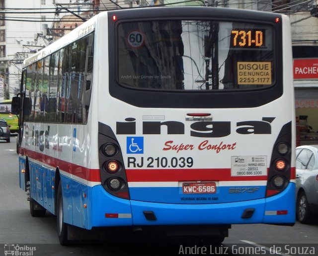 Auto Lotação Ingá RJ 210.039 na cidade de Niterói, Rio de Janeiro, Brasil, por André Luiz Gomes de Souza. Número da foto: #4327594.