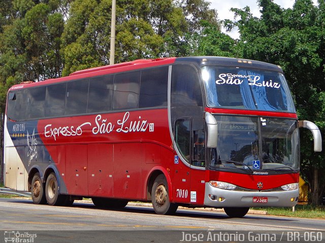 Expresso São Luiz 7010 na cidade de Gama, Distrito Federal, Brasil, por José Antônio Gama. Número da foto: #4327616.