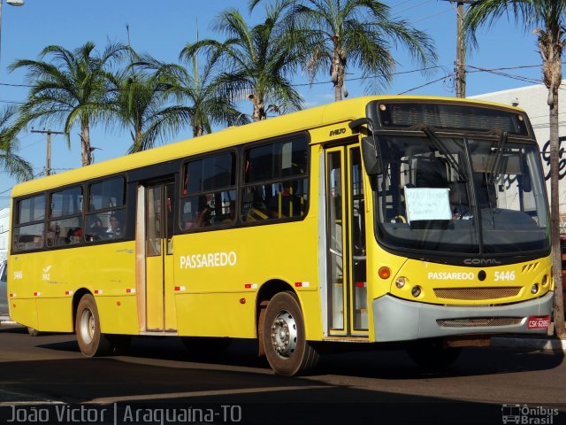 Passaredo Transporte e Turismo 5446 na cidade de Araguaína, Tocantins, Brasil, por João Victor. ID da foto: 4329817.