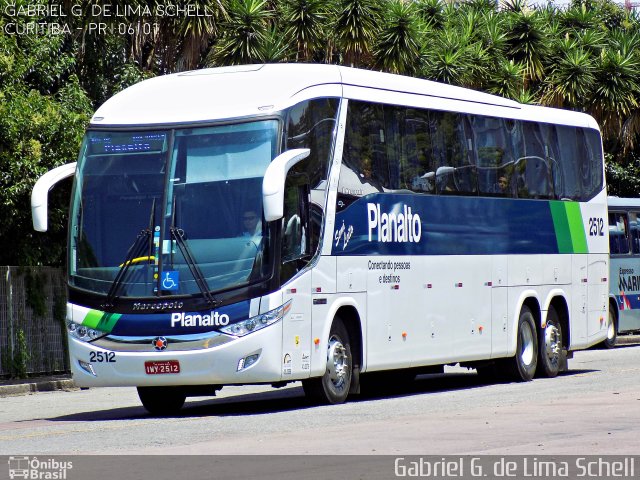 Planalto Transportes 2512 na cidade de Curitiba, Paraná, Brasil, por Gabriel Giacomin de Lima. Número da foto: #4330105.