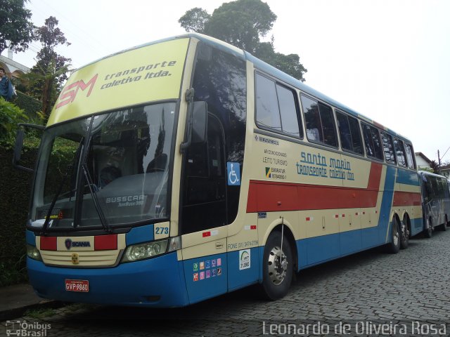Transporte Coletivo Santa Maria 273 na cidade de Teresópolis, Rio de Janeiro, Brasil, por Diego Oliveira. Número da foto: #4330655.