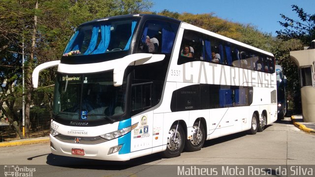 Auto Viação Catarinense 3537 na cidade de São Paulo, São Paulo, Brasil, por Matheus Mota Rosa da Silva. ID da foto: 4329931.