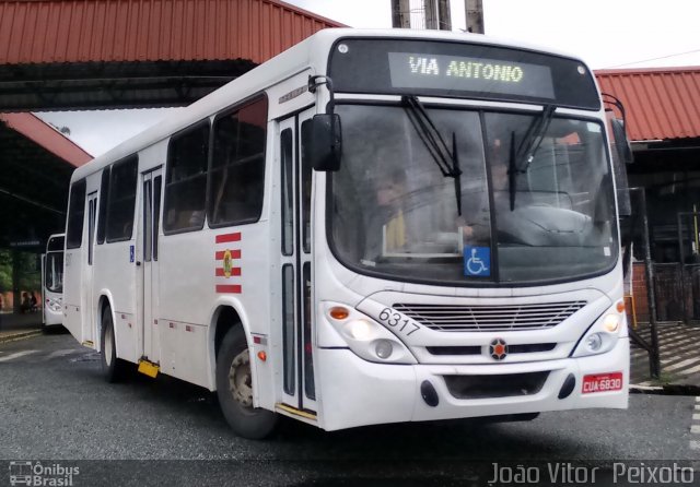 Viação Piracicabana Blumenau 6317 na cidade de Blumenau, Santa Catarina, Brasil, por João Vitor  Peixoto. Número da foto: #4331325.
