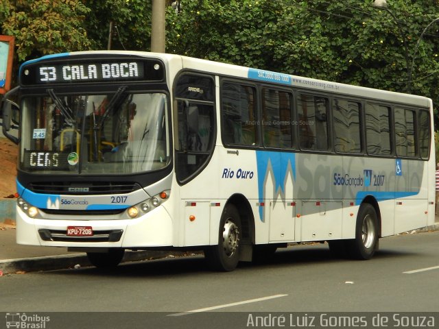 Viação Rio Ouro 2.017 na cidade de São Gonçalo, Rio de Janeiro, Brasil, por André Luiz Gomes de Souza. ID da foto: 4332906.