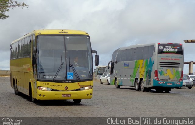 Viação Itapemirim 5531 na cidade de Vitória da Conquista, Bahia, Brasil, por Cleber Bus. ID da foto: 4294146.