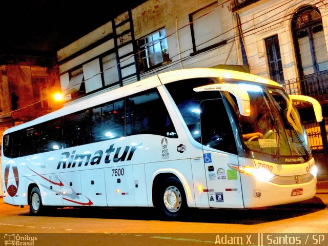 Rimatur Transportes 7600 na cidade de Santos, São Paulo, Brasil, por Adam Xavier Rodrigues Lima. Número da foto: #4335306.
