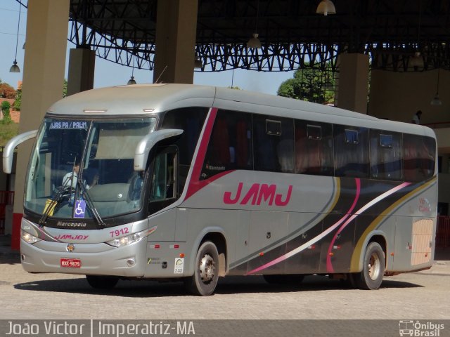 Viação Jam Joy 7912 na cidade de Imperatriz, Maranhão, Brasil, por João Victor. ID da foto: 4336676.