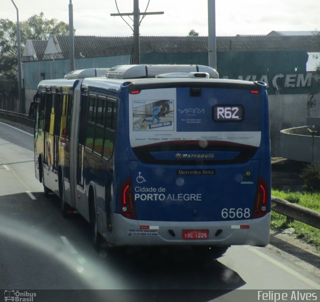 Nortran Transportes Coletivos 6568 na cidade de Porto Alegre, Rio Grande do Sul, Brasil, por Felipe Alves. Número da foto: #4335551.