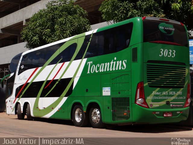 Tocantins Transportes e Turismo 3033 na cidade de Imperatriz, Maranhão, Brasil, por João Victor. Número da foto: #4336671.