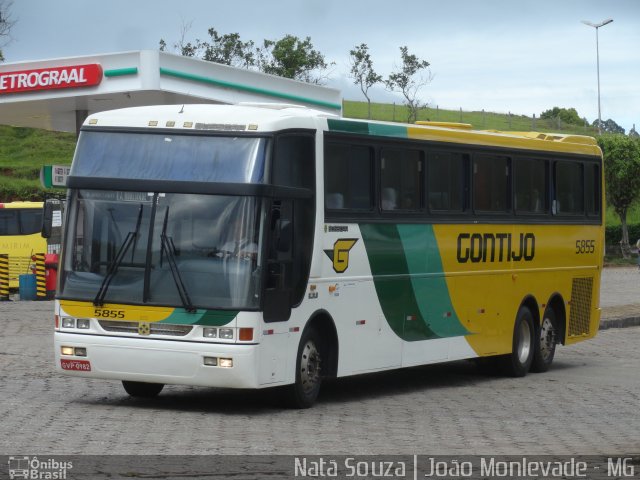 Empresa Gontijo de Transportes 5855 na cidade de João Monlevade, Minas Gerais, Brasil, por Natã  Souza. Número da foto: #4337404.