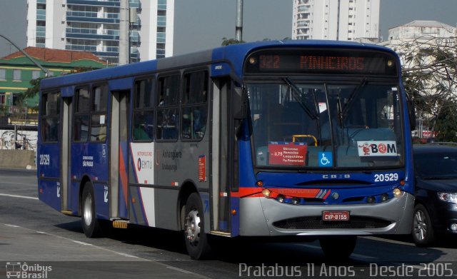 Auto Viação Urubupungá 20.529 na cidade de São Paulo, São Paulo, Brasil, por Cristiano Soares da Silva. ID da foto: 4338065.