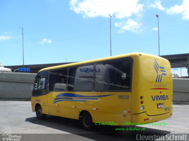 VIMSA - Viação Montenegro S.A. 18538 na cidade de Porto Alegre, Rio Grande do Sul, Brasil, por Cleverton Schmitt. Número da foto: #4338251.