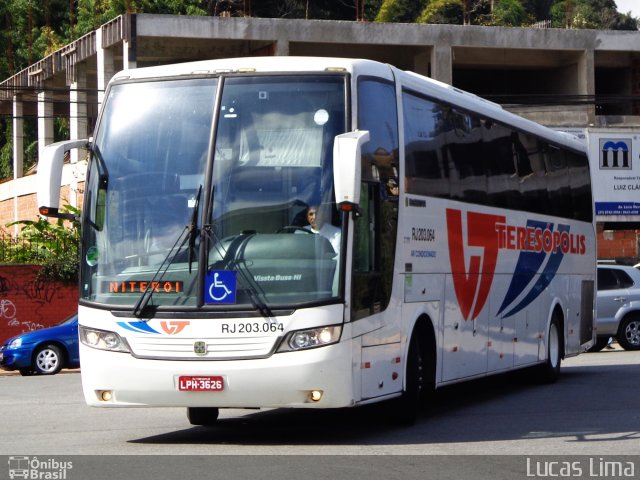 Viação Teresópolis RJ 203.064 na cidade de Teresópolis, Rio de Janeiro, Brasil, por Lucas Lima. Número da foto: #4341615.
