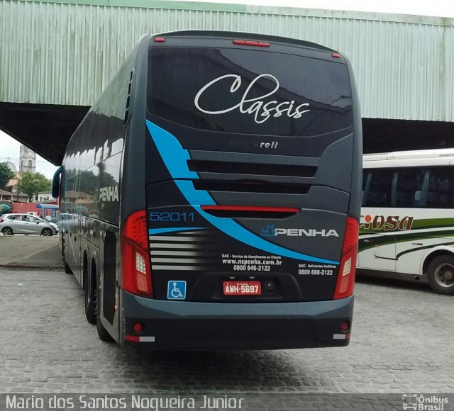 Empresa de Ônibus Nossa Senhora da Penha 52011 na cidade de Paranaguá, Paraná, Brasil, por Mario dos Santos Nogueira Junior. Número da foto: #4341562.