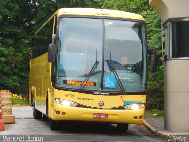 Viação Itapemirim 8609 na cidade de São Paulo, São Paulo, Brasil, por Manoel Junior. ID da foto: 4345033.