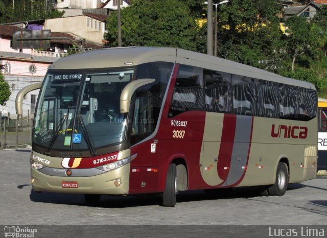 Transportes Única Petrópolis RJ 163.037 na cidade de Petrópolis, Rio de Janeiro, Brasil, por Lucas Lima. Número da foto: #4346093.
