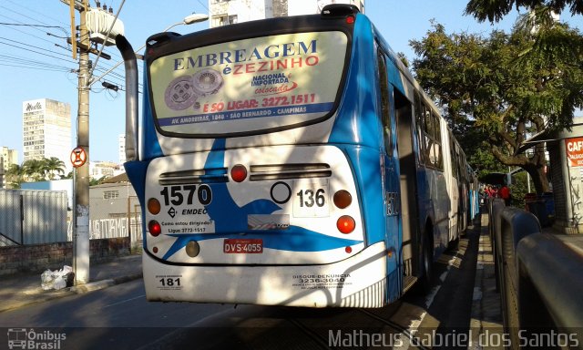 VB Transportes e Turismo 1570 na cidade de Campinas, São Paulo, Brasil, por Matheus Gabriel dos Santos. Número da foto: #4345639.