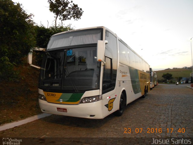 Empresa Gontijo de Transportes 12310 na cidade de João Monlevade, Minas Gerais, Brasil, por Josué Santos. Número da foto: #4348880.