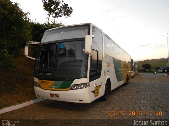 Empresa Gontijo de Transportes 12310 na cidade de João Monlevade, Minas Gerais, Brasil, por Josué Santos. ID da foto: 4348880.