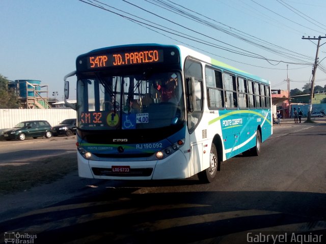 Viação Ponte Coberta RJ 190.092 na cidade de Rio de Janeiro, Rio de Janeiro, Brasil, por Gabryel Aguiar. Número da foto: #4353438.