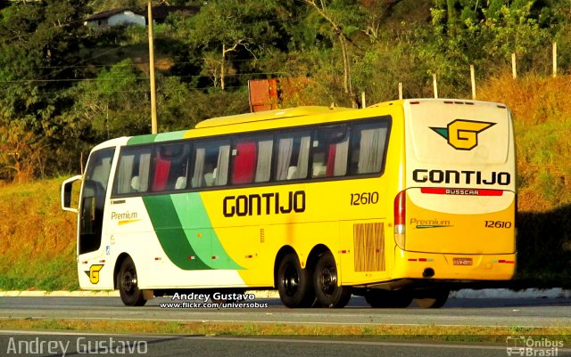 Empresa Gontijo de Transportes 12610 na cidade de Ribeirão Vermelho, Minas Gerais, Brasil, por Andrey Gustavo. ID da foto: 4352468.