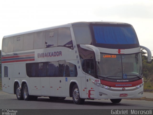 Expresso Embaixador 423 na cidade de Pelotas, Rio Grande do Sul, Brasil, por Gabriel  Morosoli. Número da foto: #4353875.