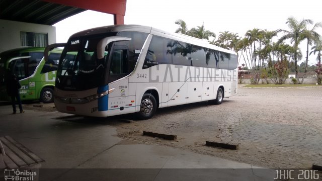 Auto Viação Catarinense 3442 na cidade de Garuva, Santa Catarina, Brasil, por Thais Muller. ID da foto: 4355836.