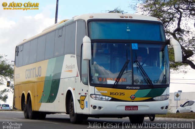 Empresa Gontijo de Transportes 16035 na cidade de Aracaju, Sergipe, Brasil, por Julio Cesar  Barbosa Martins. ID da foto: 4297806.