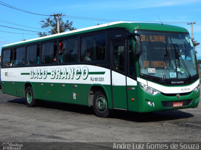 Viação Galo Branco RJ 181.051 na cidade de Niterói, Rio de Janeiro, Brasil, por André Luiz Gomes de Souza. Número da foto: #4297130.