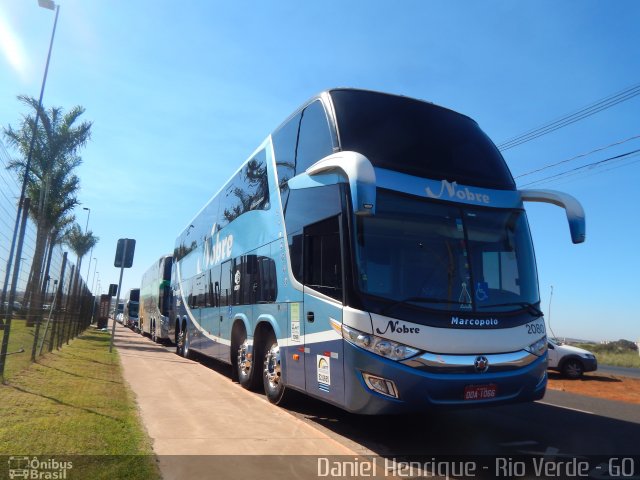 Nobre Transporte Turismo 2080 na cidade de Rio Verde, Goiás, Brasil, por Daniel Henrique. ID da foto: 4295863.