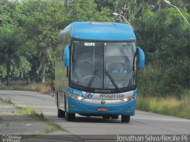 Auto Viação Progresso 6072 na cidade de Recife, Pernambuco, Brasil, por Jonathan Silva. ID da foto: 4356413.