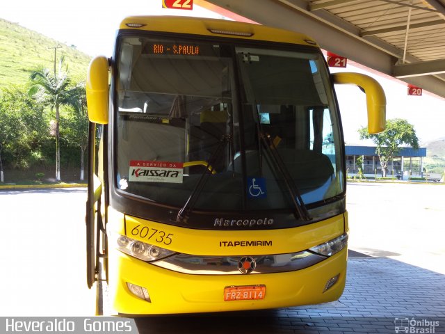 Viação Itapemirim 60735 na cidade de Queluz, São Paulo, Brasil, por Heveraldo  Gomes. Número da foto: #4357216.