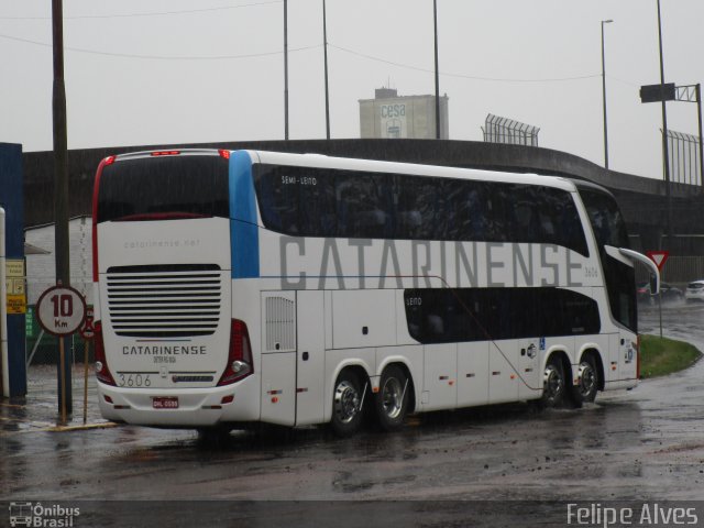 Auto Viação Catarinense 3606 na cidade de Porto Alegre, Rio Grande do Sul, Brasil, por Felipe Alves. ID da foto: 4356093.