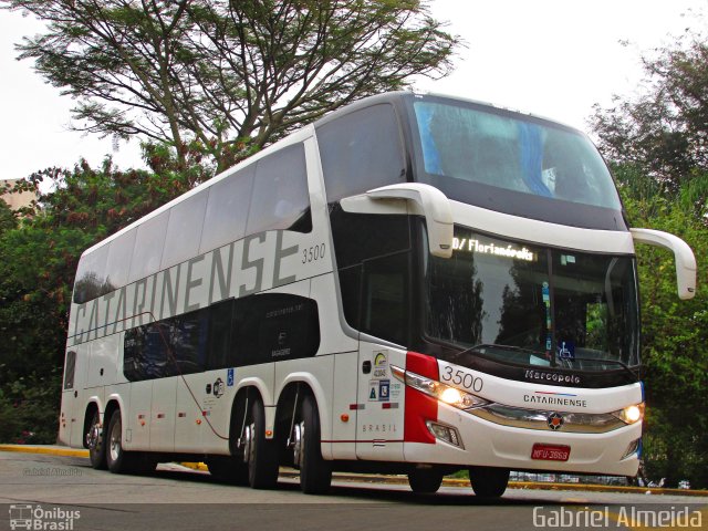 Auto Viação Catarinense 3500 na cidade de São Paulo, São Paulo, Brasil, por Gabriel Almeida. Número da foto: #4358053.