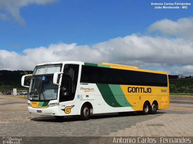 Empresa Gontijo de Transportes 11585 na cidade de João Monlevade, Minas Gerais, Brasil, por Antonio Carlos Fernandes. ID da foto: 4298927.