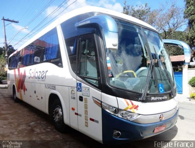 Solazer Transportes e Turismo RJ 543.028 na cidade de Resende, Rio de Janeiro, Brasil, por Felipe França. Número da foto: #4298352.