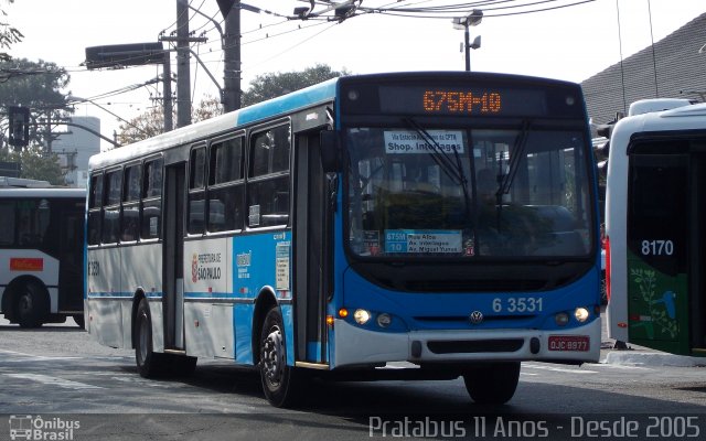 Viação Paratodos > São Jorge > Metropolitana São Paulo > Mobibrasil 6 3531 na cidade de São Paulo, São Paulo, Brasil, por Cristiano Soares da Silva. Número da foto: #4300133.