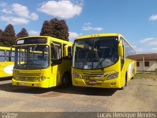 Transportes Coletivos Pérola do Oeste 2734 na cidade de Guarapuava, Paraná, Brasil, por Lucas Henrique Mendes. Número da foto: #4301603.