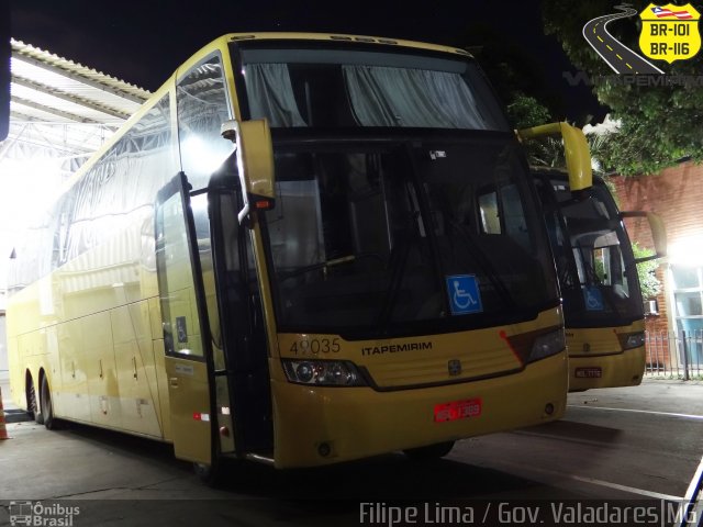 Viação Itapemirim 49035 na cidade de Governador Valadares, Minas Gerais, Brasil, por Filipe Lima. Número da foto: #4301073.