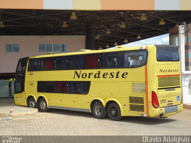 Viação Nordeste 3757 na cidade de Mossoró, Rio Grande do Norte, Brasil, por Otavio Adalgisio. ID da foto: 4302951.