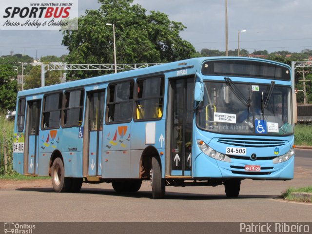 Taguatur - Taguatinga Transporte e Turismo 34-505 na cidade de São Luís, Maranhão, Brasil, por Patrick Ribeiro. Número da foto: #4304078.